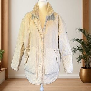 COLUMBIA Quilted Sherpa Lined Jacket Coat XL